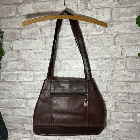VINTAGE‎ Carriage House Brown Leather Shoulder Bag - Picture 1 of 9